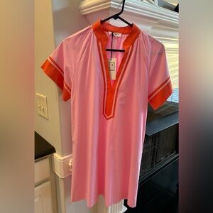 THML Dress in Pink with Orange Accents